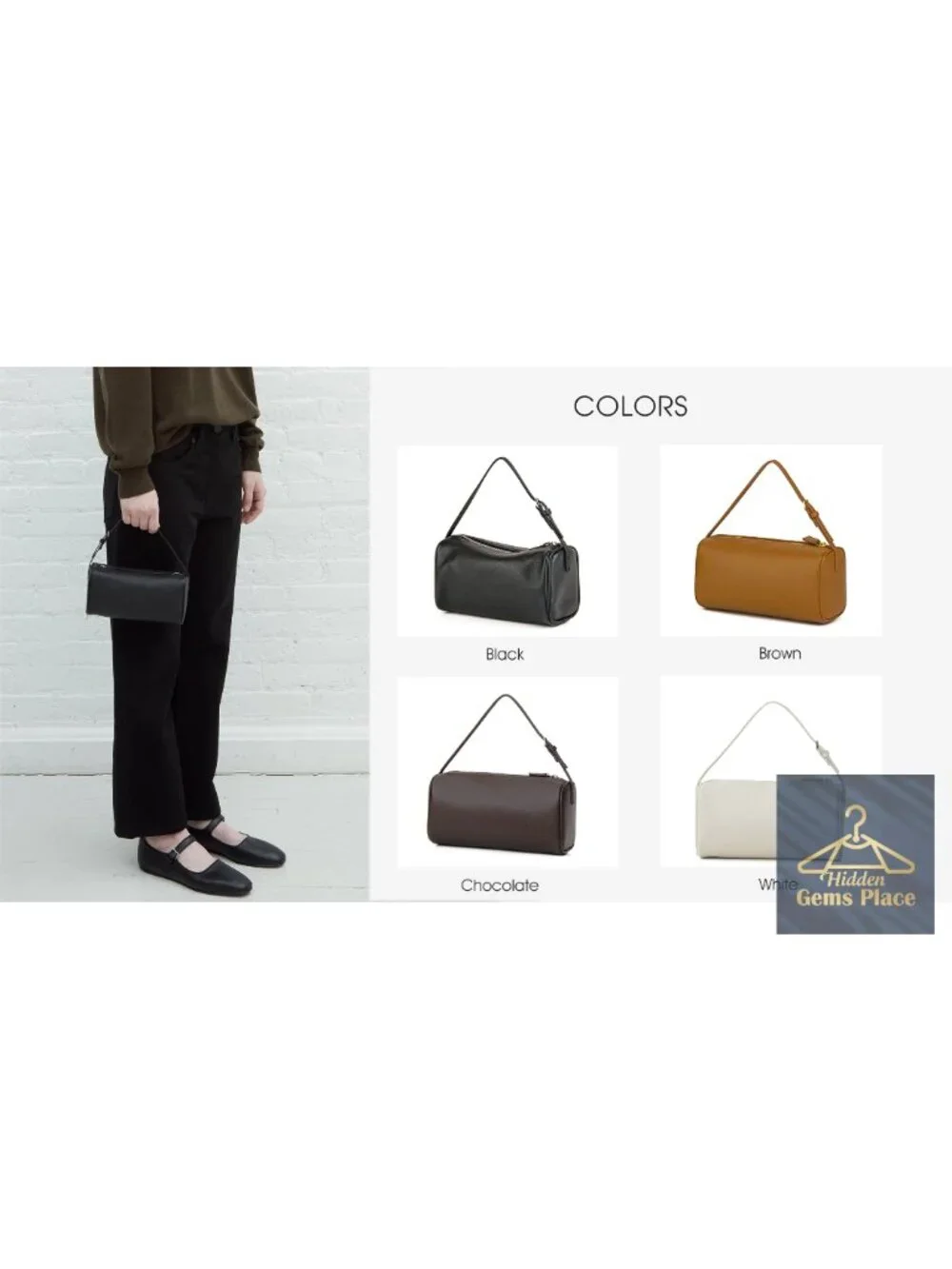Premium Full-Grained Leather Hobo Crossbody Bag with Adjustable Strap
